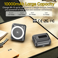 ASPOR A367 Mini Power Bank Magnétique Sans Fil 6-en-1 10000mAh PD 22.5W Charge Rapide Batterie Externe Portable