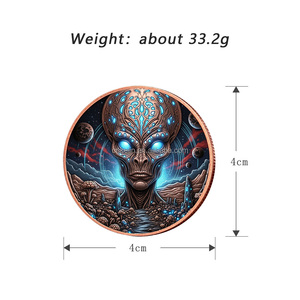 Medaglie in Metallo con Stampa UV Serie <span class=keywords><strong>UFO</strong></span>, Moneta Souvenir in Rame Puro da 1oz per Regali ai Fan - Product Image 5
