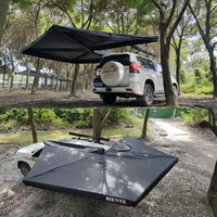 Tente de camping extérieure quatre saisons, imperméable, avec cadre en aluminium, auvent latéral de voiture, ouverture automatique rapide, autoportante, 270 LED Oxford