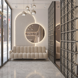 Estación de Manicura, Muebles para Salón de Belleza y Spa, Diseño <span class=keywords><strong>Interior</strong></span> Personalizado para Salón de Peluquería, Decoración y Renovación de Barbería - Product Image 3