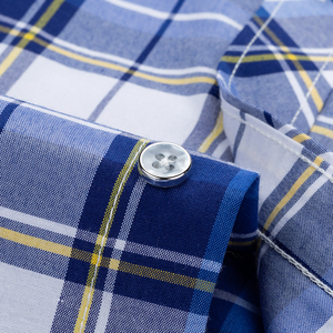 Áo Sơ Mi Kẻ Ca Rô Ngắn Tay Cho Nam, Áo Mặc Ngoài Ngắn Tay Có Khuy, Dáng Ôm, Mặc Thường Ngày, Có Cỡ Đại - Product Image 6