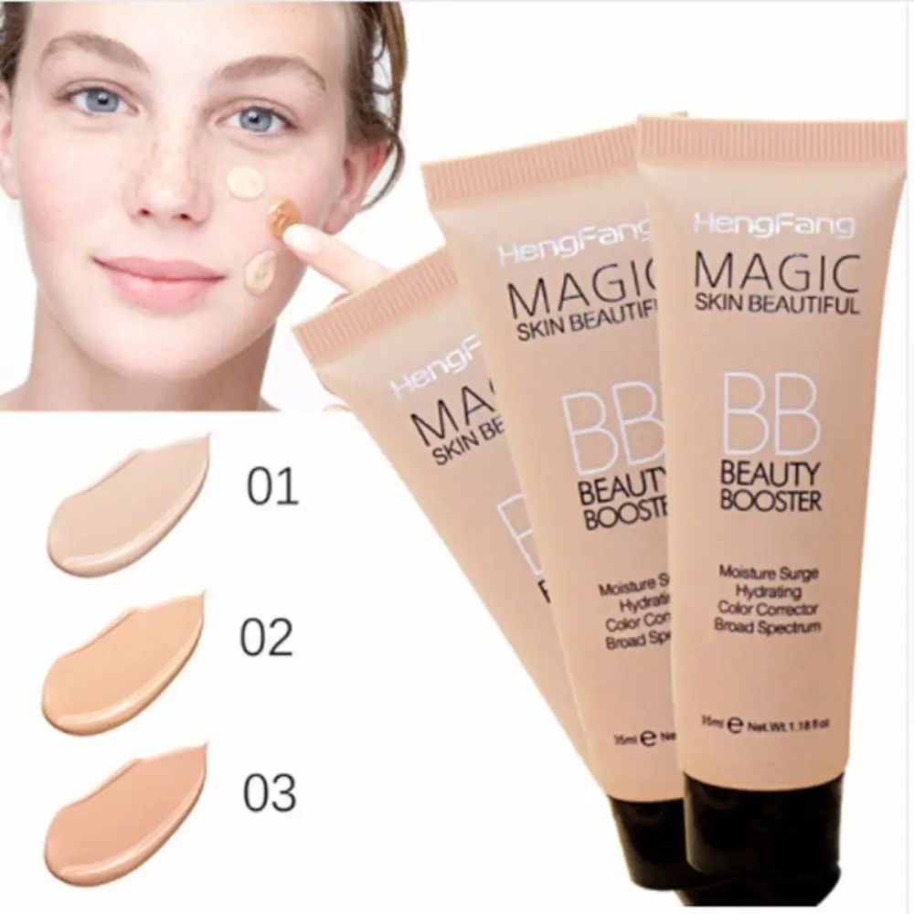OEM Natural Face Care Foundation BB Cream Whitening Moisturizing Concealer Nude Foundation Brighten Makeup Face Beauty TSLM1