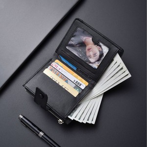 Portefeuille décontracté pour homme <span class=keywords><strong>en</strong></span> <span class=keywords><strong>cuir</strong></span> PU avec fermeture éclair, porte-cartes, grande capacité, poche à monnaie multi-emplacements - Product Image 2