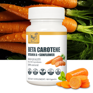 Capsules de bêta-carotène végétalien de qualité supérieure soutien de la vision santé de la peau complément alimentaire antioxydant pour adultes approvisionnement en vrac - Product Image 5