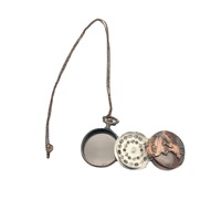 AP Vente en gros d'accessoires pour fumeurs montres broyeur d'herbes 3 couches montre de poche en métal bronze rouge broyeur de tabac avec broyeur à chaîne