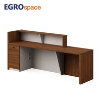 EGROspace Bureau de réception moderne en bois pour 2 personnes, design populaire, taille standard, pour hall d'entrée ou bureau