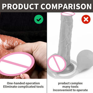 Realistische Dildos Teleskop Vibrierende Schub Realistische Dildo Masturbation Heizung Penis Fernbedienung Dick Wassers prüh spielzeug - Product Image 3