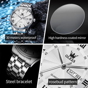   Reloj de Cuarzo para Hombre, Diseño Clásico, Luminoso, Impermeable, con Logotipo Personalizado OEM 3663, Diseño de Moda Empresarial - Product Image 5