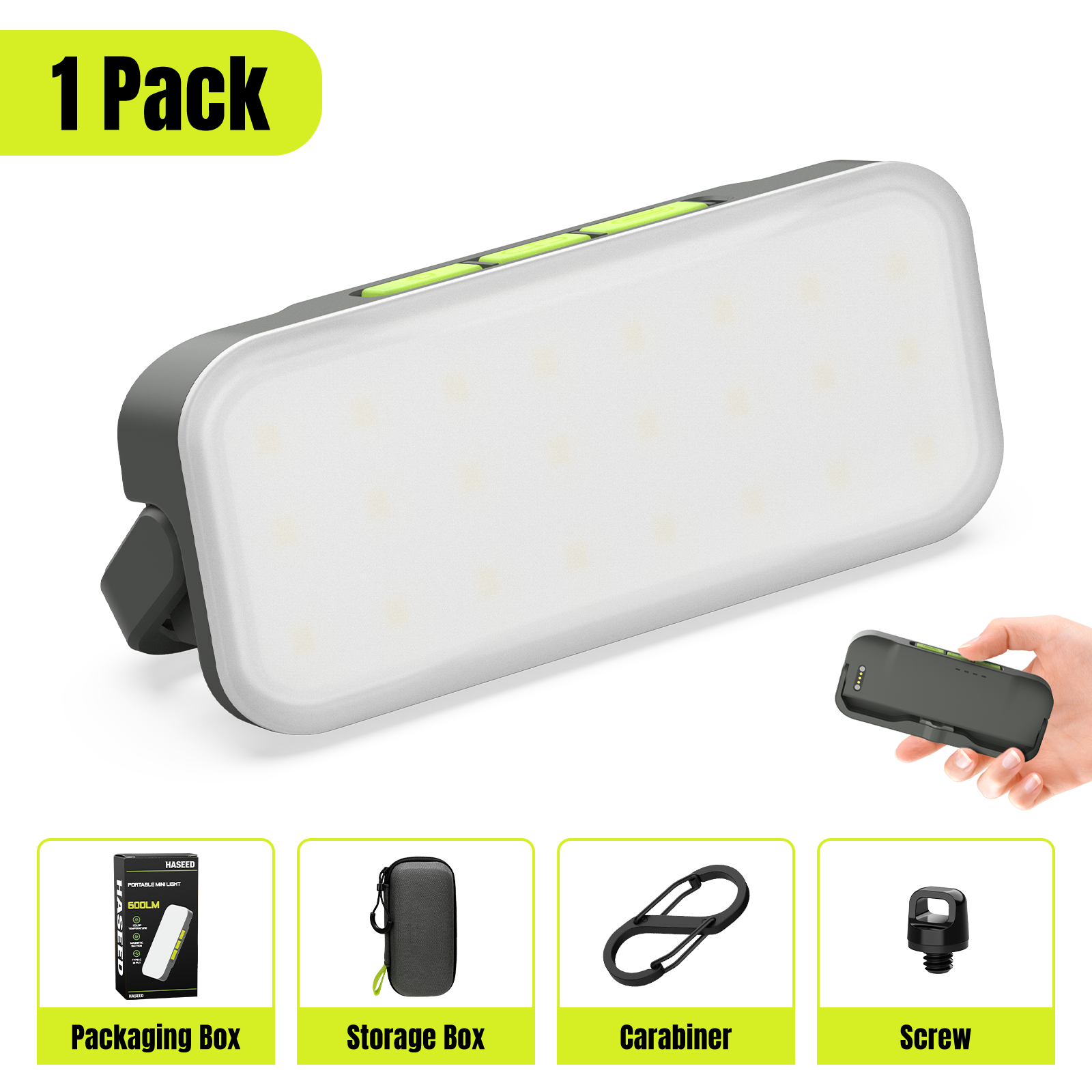 Azocek Portable Rechargeable LED Work Light 600 Lumens IP20 Rated Dimmable Magnetic Mount Workshop Use 5 Color Office Garden