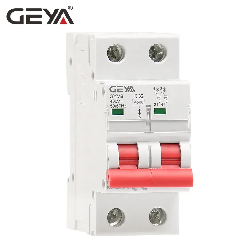 GEYA GYM8 250V 500V 800V 1000V 1200V C20 mcb mini circuit breaker/ mcb 2pole 4pole