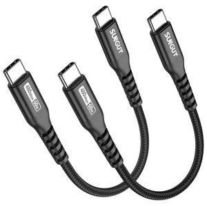 Cable de datos de carga rápida SUNGUY de nailon trenzado tipo C de 60W 3A, cable USB trenzado, cable USB de carga rápida, producto popular en TikTok. - Product Image 1