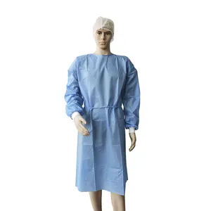 MDR SMS disposable dental gowns knitted cuff hospital protective gown nonwoven medical anti-static isolation gown