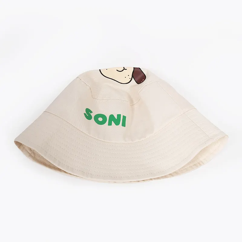 Özel özelleştirilmiş balıkçı kova şapka açık düz üst geniş ağız plaj yetişkin çocuk bebek kap kova şapka