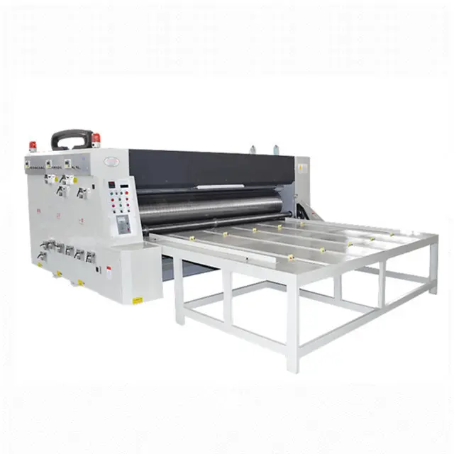 Vente d'usine machine d'impression flexographique semi-automatique chargeur de chaîne de boîtes en carton imprimante slotter machine