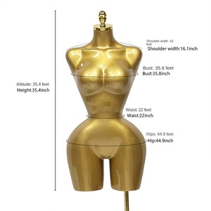 Plastic Plus Size grote borst dunne taille halflichaam displaymodel voor dames Europese Amerikaanse model attributen - Product Image 6