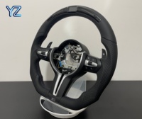 Volant de voiture YZ à affichage LED, entièrement en cuir, style sport, fond plat, pour BMW Série 5 E61 2008, pièces de tuning intérieur de voiture