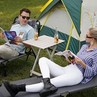 Table de camping pliante légère en aluminium, table de pique-nique portable, table de pêche, table d'intérieur et d'extérieur, petite table pliable résistante aux UV