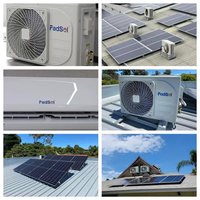 Climatiseur solaire 9000-18000 BTU à onduleur, système d'énergie domestique solaire DC hors réseau, climatiseur solaire split pour la maison