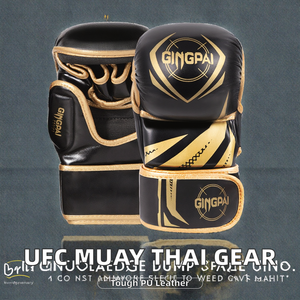 ถุงมือ MMA สำหรับฝึกซ้อม สปาร์ริง กราปลิง แบบนิ้วเปิด สำหรับการต่อสู้และออกกำลังกาย รับผลิตตามแบบ OEM พร้อมสกรีนโลโก้ - Product Image 2