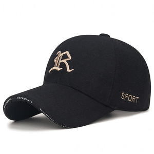 Gorra de béisbol bordada para hombre y mujer, tapa dura sencilla y versátil, letra R tridimensional, ala curva, cuadros de leopardo - Product Image 1