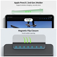 Étui en acrylique transparent accepter étui pour tablette porte-crayon pour iPad Pro 4th 5th 6th 12.9 pouces