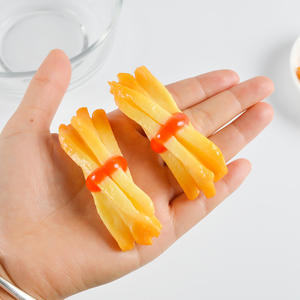 Assiette de snacks simulée, Frites, Modèle alimentaire, Accessoires de porte-clés DIY, Jeu de rôle, Jeu alimentaire, Accessoires photo - Product Image 4