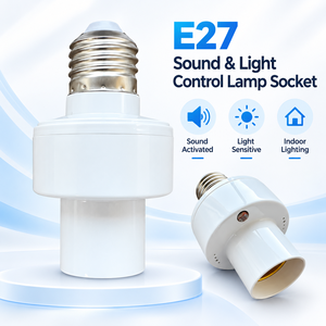 Wholesale E27 Infrared Remote Control Plastic <b>Screw</b> Timer Light <b>Socket</b> Adjustable Delay Lamp Holder for Hotel and Hallway Indoor - Product Image 1