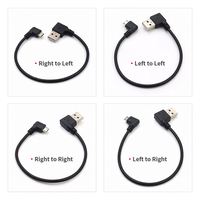 Cable Micro USB 2.0 de 1.5m con Doble Ángulo Recto de 90 Grados, Alta Velocidad de Sincronización de Datos y Carga para Teléfono Móvil y Computadora, MOQ 500