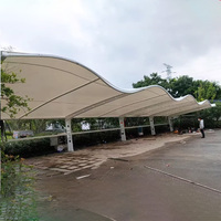 Cochera con Estructura de Membrana Tensada, Impermeable, Resistente al Fuego, Ecológica, Protección Solar y contra la Lluvia, Anticorrosión, para Hotel