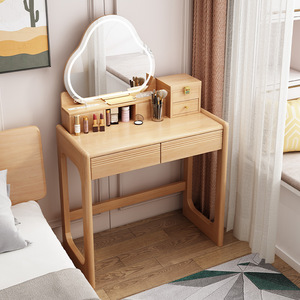 Weihang Nordic Solid Wood Dressing <b>Table</b> With <b>Mirror</b> 9056 For Bedroom Adult Use - Product Image 2