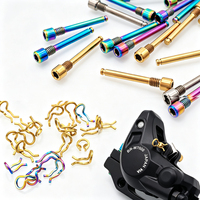 Vis de fixation de calibre M4-30 mm en titane, personnalisable noir, arc-en-ciel, bleu, argent avec clip de retenue pour frein à disque de vélo – Vente en gros