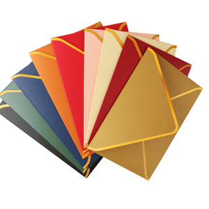 Busta di carta perlata multicolore personalizzata biglietto d'invito per matrimonio busta di carta di ringraziamento <span class=keywords><strong>con</strong></span> Logo in lamina d'oro - Product Image 1