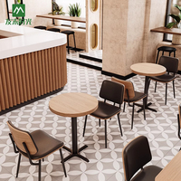 Canapé de restaurant et de café moderne personnalisé, table et chaises en bois massif écologiques