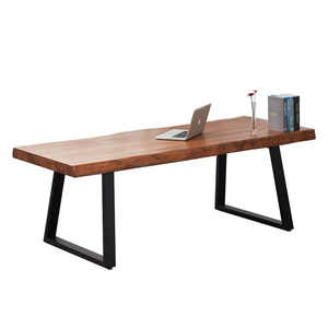 Tốt Nam Mỹ <span class=keywords><strong>walnut</strong></span> bàn ăn với tự nhiên hình dạng sống Top Edge hiện đại thông gỗ slab tre lắp ráp đồ nội thất nhà - Product Image 1