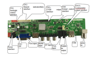 Carte mère de contrôleur LCD universelle DTV 3663 DVB-T2 2AV avec télécommande