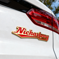 Crea tu Propio Emblema para Auto, Metalizado, Cromado, Electrochapado, Autoadhesivo 3M, Insignias para Auto