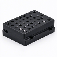Base de support d'outillage en aluminium usiné CNC sur mesure, bloc de montage avec trous filetés, OEM