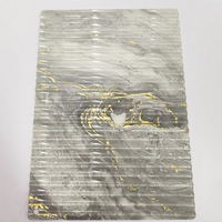 RAFLE Moderne Hotel-Acrylplatte mit Vergoldetem Steinmuster und Wellenstruktur, 2,9mm Dicke, PMMA-Platten, Wasserbeständig, Umweltfreundlich, 5 Jahre Garantie