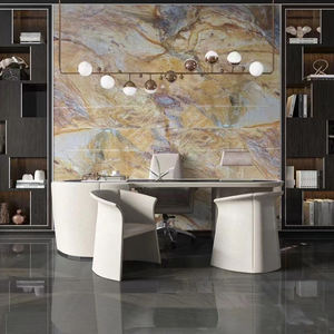 Quartzite naturel poli, grande dalle moderne pour villa, épaisseur 18 mm, Colbri Rubi, pour décoration intérieure et comptoirs en quartzite. - Product Image 5