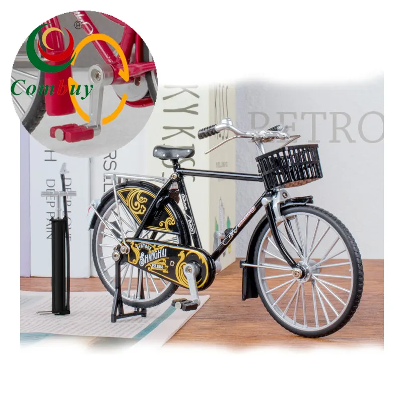 Model araba klasik bisiklet döküm ölçekli 1:10 mini bisiklet oyuncak