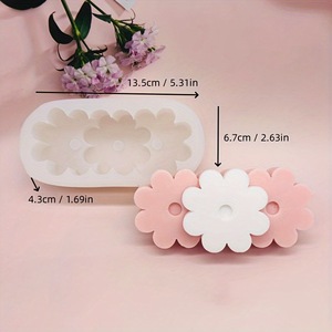 Diy Candle Mold Set Flower Heart Tulip Shape Silicone Mold For Candle Making Car Diffuser Plaster Craft - Product Image 2