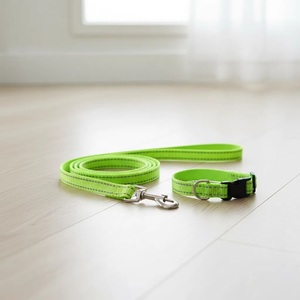 Accessoires pour animaux de compagnie personnalisés en gros Colliers réfléchissants pour animaux de compagnie Collier et laisse souples réglables en polyester avec boucle à dégagement rapide - Product Image 5