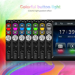 Lecteur MP5 de voiture Podofo Single Din 7'' <span class=keywords><strong>avec</strong></span> CarPlay sans fil, Android Auto, écran tactile, électronique automobile 7039B, USB, BT, FM <span class=keywords><strong>avec</strong></span> microphone - Product Image 4