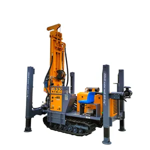China Supplier 500 Meters Type Water Well Drilling Machines Crawler Well Drilling Machines With Compressor
