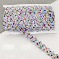 Gimp à coudre DIY, galon doré tressé, 25 mm, 2,5 cm, dentelle tressée à sequins, garniture en tissu pour écharpe, costume, garniture métallique en dentelle