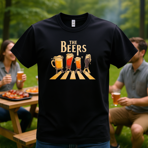 T-shirt The Beers nera da uomo, maglietta promozionale, regalo per gli amanti della birra - Product Image 3
