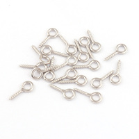 Petites épingles à œil en argent 12mm, œillets, vis, fermoirs filetés, crochets pour la fabrication de bijoux, bricolage, vente en gros