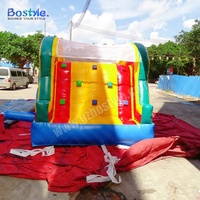 Parcours d'obstacles gonflable commercial, château gonflable arc-en-ciel avec toboggan, château de saut en PVC, installation facile, capacité personnalisée pour enfants