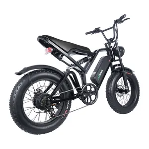 EU Warehouse Bicicletas Electrica 48v 15ah 750w 1000w Motor Step Through Full Suspension Fat Tire Electric Bike For Adults