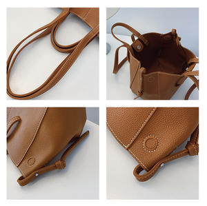 Fabricants de sacs à main seau fourre-tout en cuir PU à la mode de haute qualité - Product Image 6